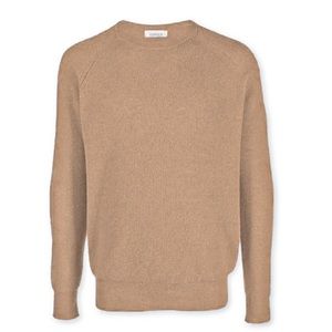 LANEUS Men's Sweater Ribbed-Knit Merino-Blend Size L (50)